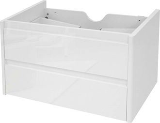 Hhg Mueble Bajo Lavabo Hhg 628, Mueble Bajo Lavabo, Lavabo Ba&ntilde;o, Alto Brillo Soft-close 50x80cm, Blanco