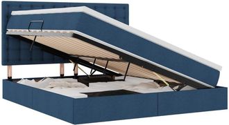 vidaXL Storage Bed with Mattress Blue 180 x 200 cm Polyester vidaXL