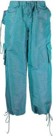 LaQuan Smith low-rise cargo pants - women - Polyester - S - Green