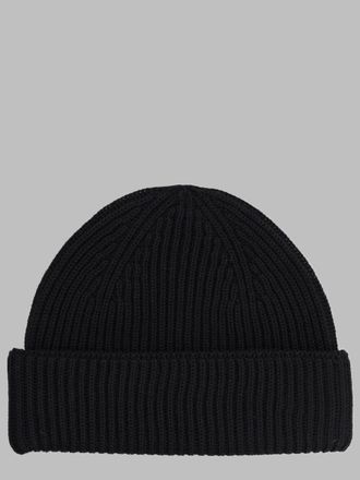 Maison Kitsun&eacute; PM06112KT1022_P199 Fox Head Wool Beanie - Black