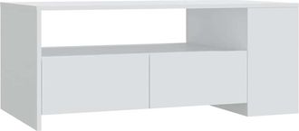 vidaXL Mesa De Centro Madera De Ingenier&iacute;a Blanco 102x55x42 Cm Vidaxl