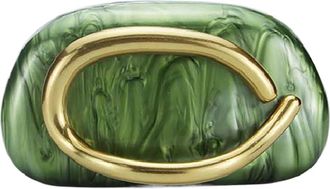 Generic Women Acrylic Clutch Box Metal Handle Evening Bag Trendy Ladies Shoulder Crossbody Purse for Wedding Party Causal