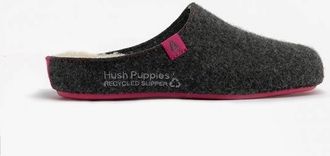 Hush Puppies Womens Hush Puppies THE GOOD SLIPPER Womens Slippers Charcoal - Grey - Size: 5