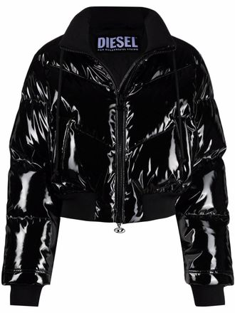 Diesel Gewatteerd jack - Zwart