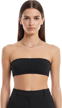 Rick Owens Black Solid Strapless Top