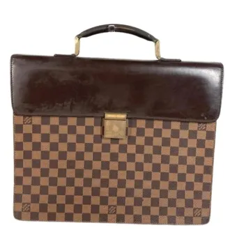 Louis Vuitton Pre-owned Handbags, male, Brown, Size: ONE SIZE Pre-owned Damier Canvas Briefcase
