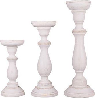 Mela Artisans Tuli Pillar Candle Holder Set in Natural at Nordstrom