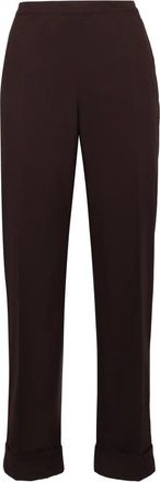 Aspesi High-rise katoenen broek - Dames - Straight fit broeken - Bruin - M - Katoen - Broeken