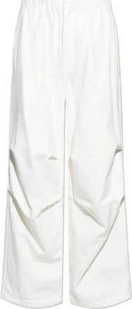 Jil Sander Relaxed-fitting Katoenen Broek - Heren - Wijde Broeken - Wit - M - Katoen - Broeken