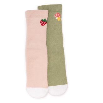 Muk Luks Cozy Compression Gripper Crew Socks 2 Pair Pack in Multi at Nordstrom