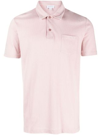 Sunspel Riviera cotton polo shirt - Pink