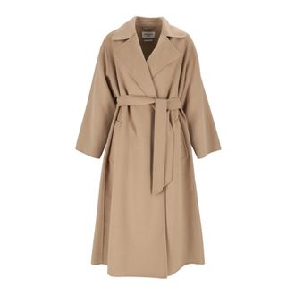 Max Mara Operoso Jas - Dames - Mantels - Bruin - Maat: L Zijde