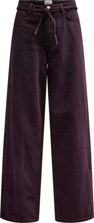 N&uuml;mph Brooklyn HR Wijde Jeans - Dames - Broeken - Rood - Maat: S L32 Katoen