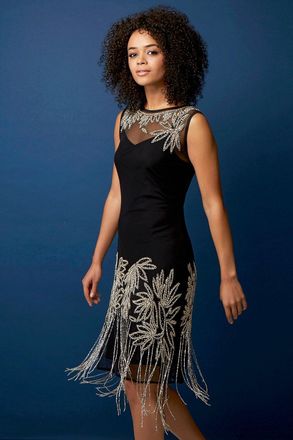 Roman Embellished Flapper Dress