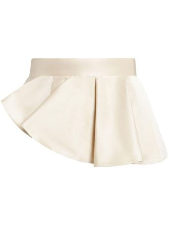 Bite Studios asymmetric ruffled belt - Neutrals