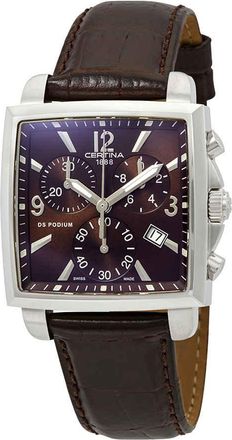 Certina DS Podium Chronograph Brown Dial Ladies Watch C001.317.16.297.00