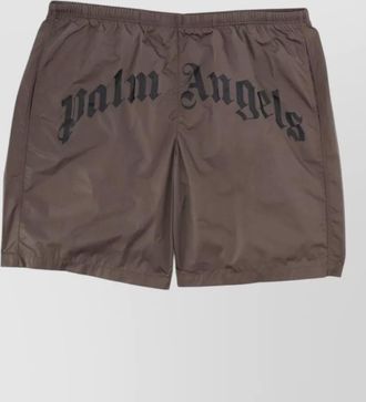 Palm Angels shorts elastic waistband and back pocket