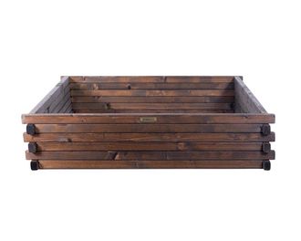 OEM Jardinera Elevada De Madera 100x100x24cm Greenspot - Jardinera Elevada Para Hierbas, Flores Y Verduras - Jardinera De Madera Impregnada - Timber Dark 