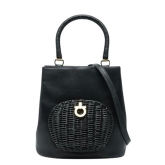 Ferragamo Pre-owned Bucket Bags, female, Black, Size: ONE SIZE Pre-owned Bucket Bag