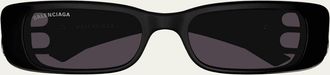 Balenciaga Mens Rectangle Mirror B Acetate Sunglasses