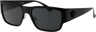 Versace Stijlvolle zonnebril 0Ve 2262 - Heren - Zonnebrillen - Zwart - 56 MM - Accessoires