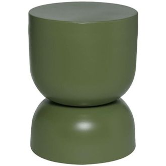 Sweeek Sweeek - Side table, end table, metal bedside table &Oslash;32 x H42cm, Madi, Green, 32x32x42 cm