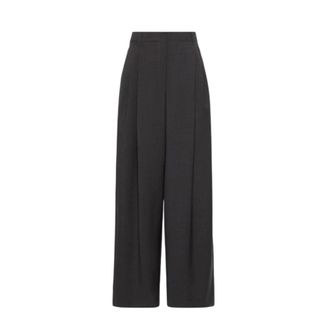 Max Mara Pantalone - Dames - Broeken - Grijs - Maat: M Wol