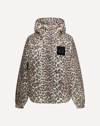 Ganni Leopard raincoat Jacket Female L-XL