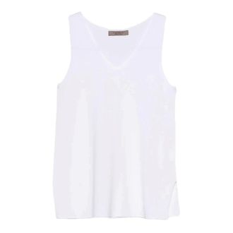 D.exterior Sleeveless Tops, female, White, Size: S V-neck Sleeveless Top