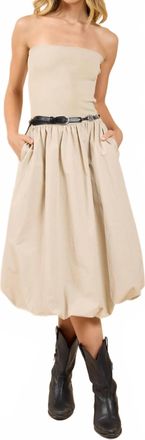 Sadie & Sage Happier Now Strapless Tube Bubble Dress In Ash