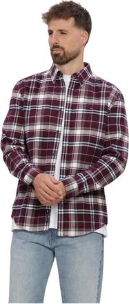 Tommy Jeans Reg Flannel Check Shirt Ext - Heren - Overhemden - Rood - Maat: M Flanel