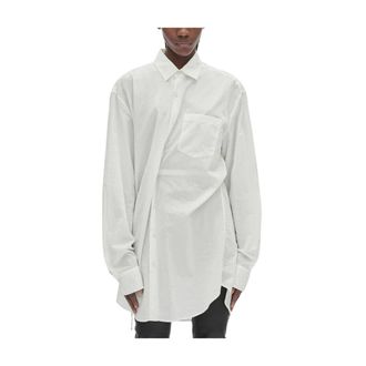 Ann Demeulemeester Tunics, female, White, Size: 3XS Elisabeth Long High Comfort Pocket Shirt