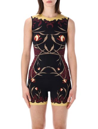 Marine Serre Floral Print Jersey Tank Top