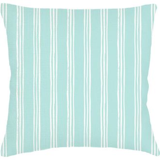 Anaya with Love Ocean Drift Aqua Stripe Linen Euro Pillow 26x26 with Down Alternative Insert at Nordstrom
