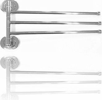 Trade Shop Trade Shop - Supporto Porta Asciugamano Triplo Acciaio 38x19.9x5cm Esy69200 Muro Bagno