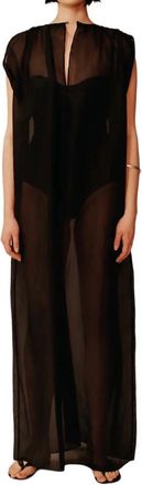 Esse Organza Envelope Dress In Black