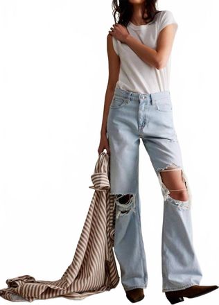 Free People Tinsley Baggy High-Rise Jeans In Blue
