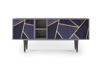 StoryZ Mueble de TV azul 3 puertas L 150 cm