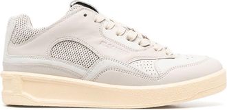 Jil Sander panelled low-top sneakers - women - Leather - 36 - Grey