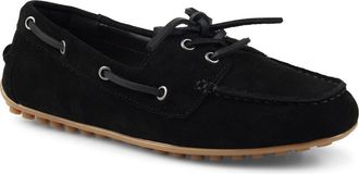 National Comfort Bandy Boat Shoe in Black Suede at Nordstrom, Size 10
