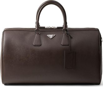 Prada Borsone in pelle Saffiano - Marrone