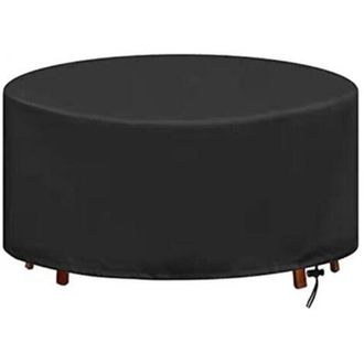 OEM Funda Protectora Para Mesa Redonda, Impermeable, Resistente Al Viento, Funda Para Muebles, Tejido Oxford, Funda Para Muebles De Jard&iacute;n (&oslash;180 X 110 Cm)