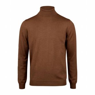 Stenstr&ouml;ms Mens Merino Wool Roll Neck Sweater In Light Brown