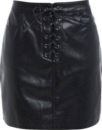 SS7 Womens Faux Leather Skirt Ladies PU Short Skirts New Size 6 8 10 12 14 Black