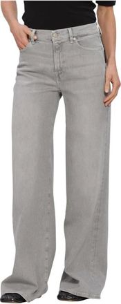 7 For All Mankind Lotta Wijde Jeans - Dames - Jeans - Grijs - Maat: W26