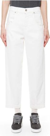 Eleventy Jeans, Dames, Wit, 3Xs, Straight Jeans