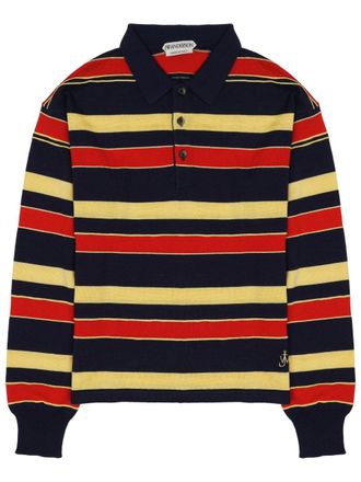 J.W.Anderson Rugby Striped Cotton-Blend Polo Shirt