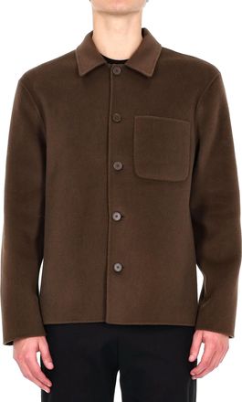 Officine G&eacute;n&eacute;rale Hamilton Model Unlined Wool Double Overshirt