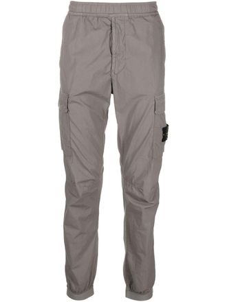 Stone Island Compass-appliqu&eacute; cargo track pants - Grey