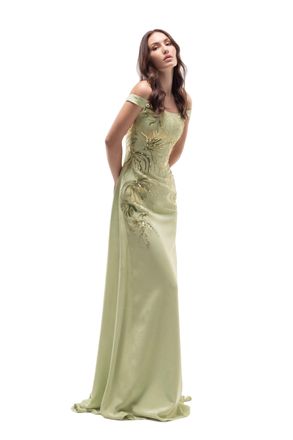Saiid Kobeisy Embellished Off-Shoulder Dress